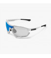 SCICON AEROTECH XL WHITE GLOSS SUNGLASSES (PHOTOCHROMIC BLUE LENS)