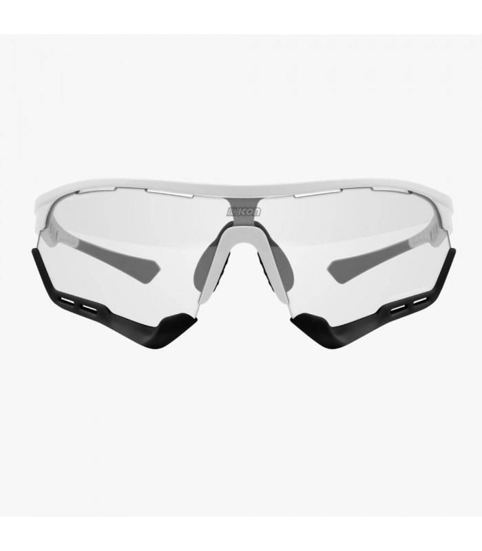 SCICON AEROTECH XL WHITE GLOSS SUNGLASSES (PHOTOCHROMIC BRONZE LENS)
