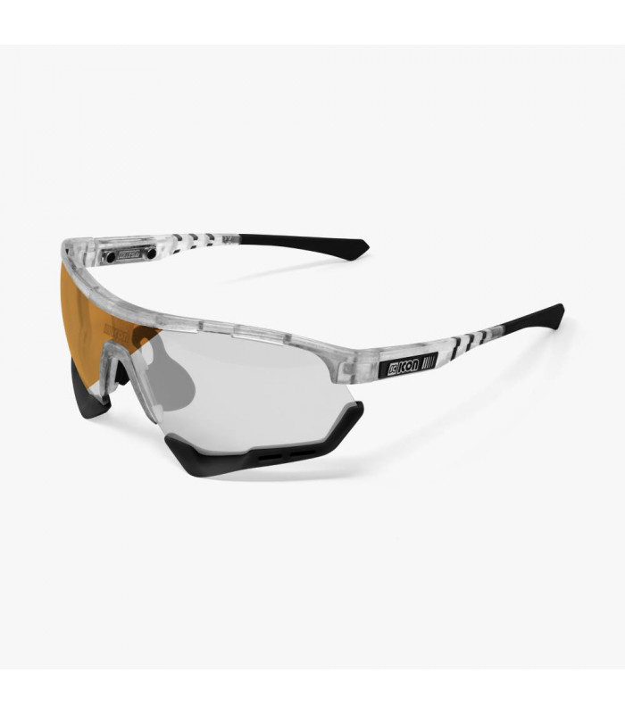 SCICON AEROTECH XL FROZEN WHITE SUNGLASSES (PHOTOCHROMIC RED LENS)