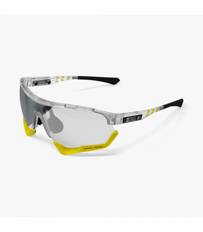 SCICON AEROTECH XL FROZEN WHITE SUNGLASSES (PHOTOCHROMIC SILVER LENS)