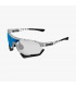 SCICON AEROTECH XL FROZEN WHITE SUNGLASSES (PHOTOCHROMIC BLUE LENS)