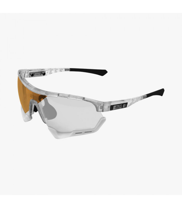 SCICON AEROTECH XL FROZEN WHITE SUNGLASSES (PHOTOCHROMIC RED LENS)