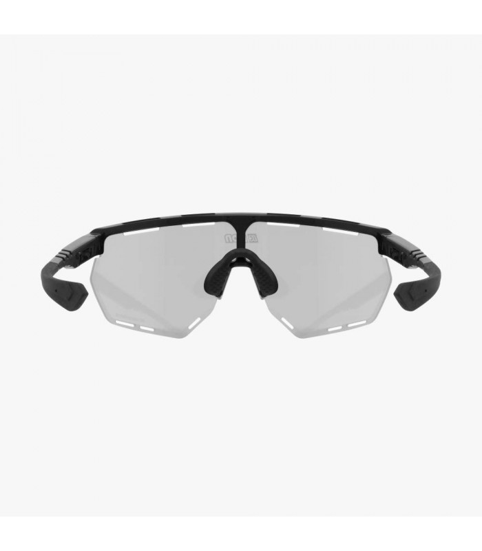 GAFAS SCICON AEROWING NEGRO BRILLANTE (LENTE FOTOCROMÁTICA PLATA ESPEJO)