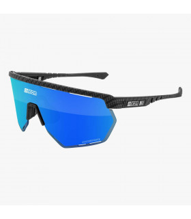 SCICON AEROWING CARBON MATT SUNGLASSES (MULTIMIRROR BLUE LENS)