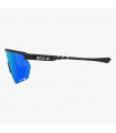 SCICON AEROWING CARBON MATT SUNGLASSES (MULTIMIRROR BLUE LENS)