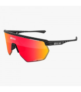SCICON AEROWING CARBON MATT SUNGLASSES (MULTIMIRROR RED LENS)