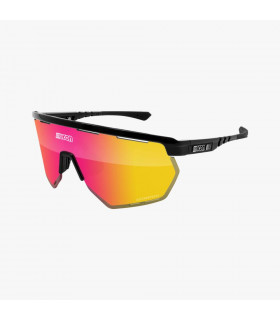 GAFAS SCICON AEROWING NEGRO BRILLANTE (LENTE MULTIESPEJO ROJA)