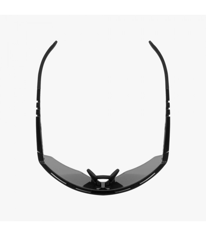 SCICON AEROWING BLACK GLOSS SUNGLASSES (MULTIMIRROR RED LENS)