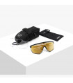 SCICON AEROWING BLACK GLOSS SUNGLASSES (MULTIMIRROR BRONZE LENS)