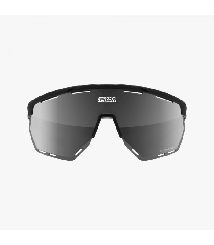 GAFAS SCICON AEROWING NEGRO BRILLANTE (LENTE MULTIESPEJO PLATA)