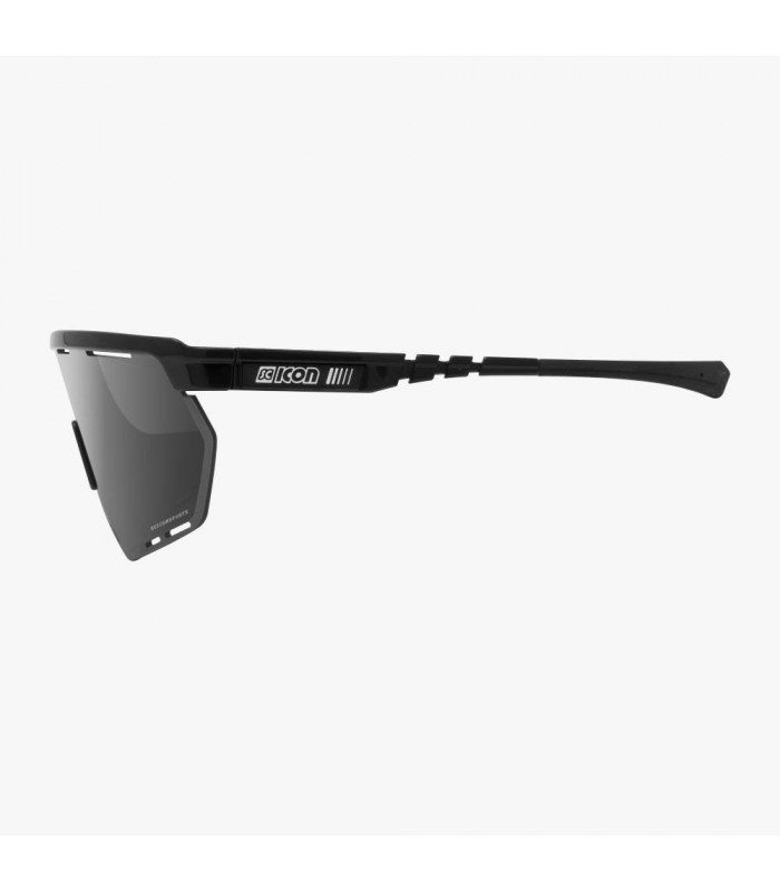 GAFAS SCICON AEROWING NEGRO BRILLANTE (LENTE MULTIESPEJO PLATA)