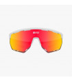 SCICON AEROWING WHITE GLOSS SUNGLASSES (MULTIMIRROR RED LENS)