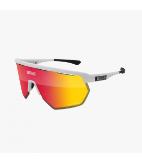 GAFAS SCICON AEROWING BLANCO BRILLANTE (LENTE MULTIESPEJO ROJA)