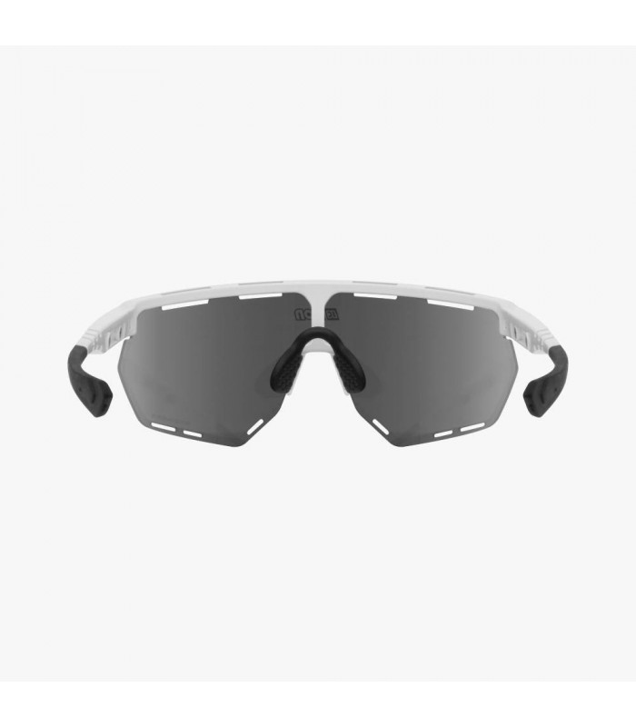 SCICON AEROWING WHITE GLOSS SUNGLASSES (MULTIMIRROR RED LENS)