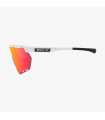 SCICON AEROWING WHITE GLOSS SUNGLASSES (MULTIMIRROR RED LENS)