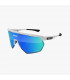 SCICON AEROWING WHITE GLOSS SUNGLASSES (MULTIMIRROR BLUE LENS)