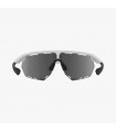 SCICON AEROWING WHITE GLOSS SUNGLASSES (MULTIMIRROR BLUE LENS)