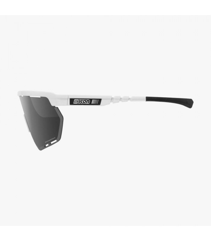 SCICON AEROWING WHITE GLOSS SUNGLASSES (MULTIMIRROR SILVER LENS)