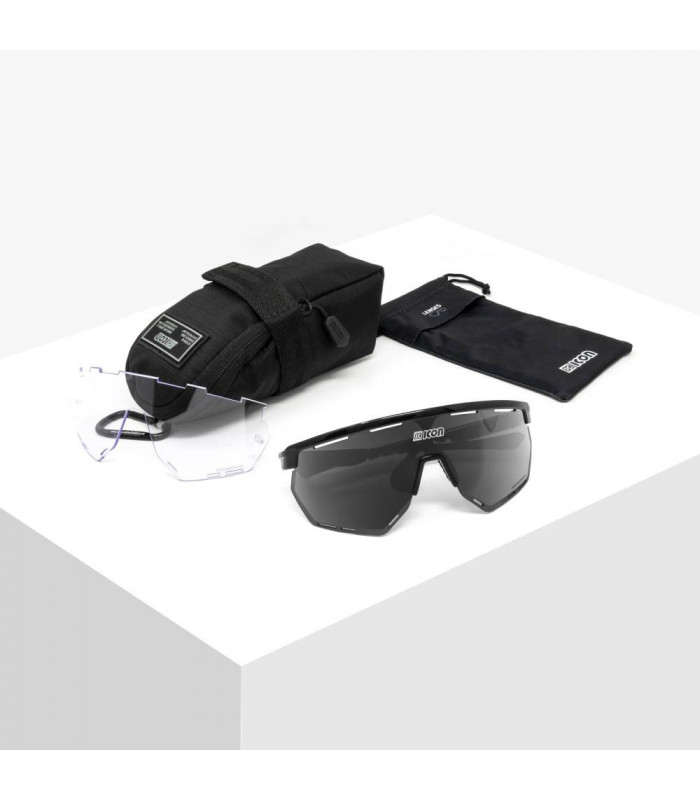 SCICON AEROWING WHITE GLOSS SUNGLASSES (MULTIMIRROR SILVER LENS)