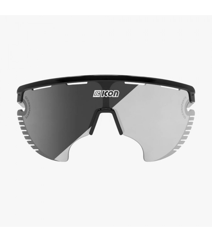 SCICON AEROWING LAMON BLACK GLOSS SUNGLASSES (PHOTOCHROMIC SILVER MIRROR LENS)