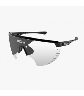 SCICON AEROWING LAMON BLACK GLOSS SUNGLASSES (PHOTOCHROMIC SILVER MIRROR LENS)