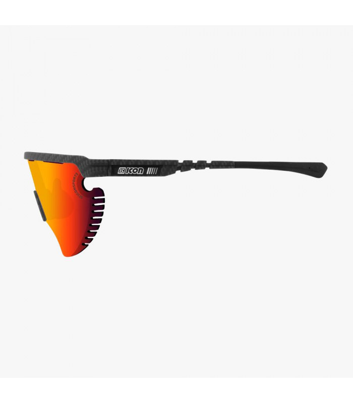 SCICON AEROWING CARBON LAMON MATT SUNGLASSES (MULTIMIRROR RED LENS)