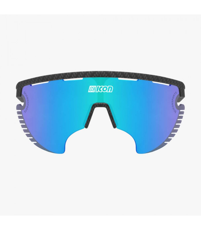 SCICON AEROWING LAMON CARBON MATT SUNGLASSES (MULTIMIRROR BLUE LENS)