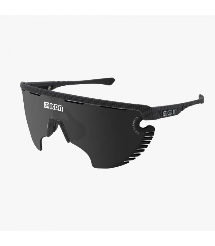 GAFAS SCICON AEROWING LAMON CARBON MATT (LENTE MULTIESPEJO PLATA)