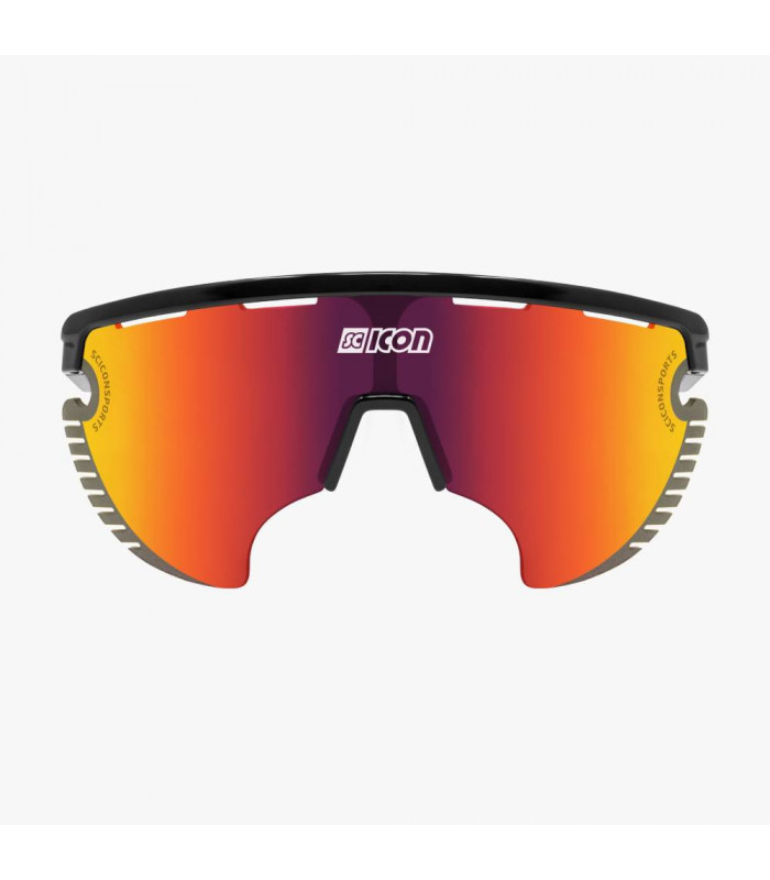 SCICON AEROWING LAMON BLACK GLOSS SUNGLASSES (MULTIMIRROR RED LENS)