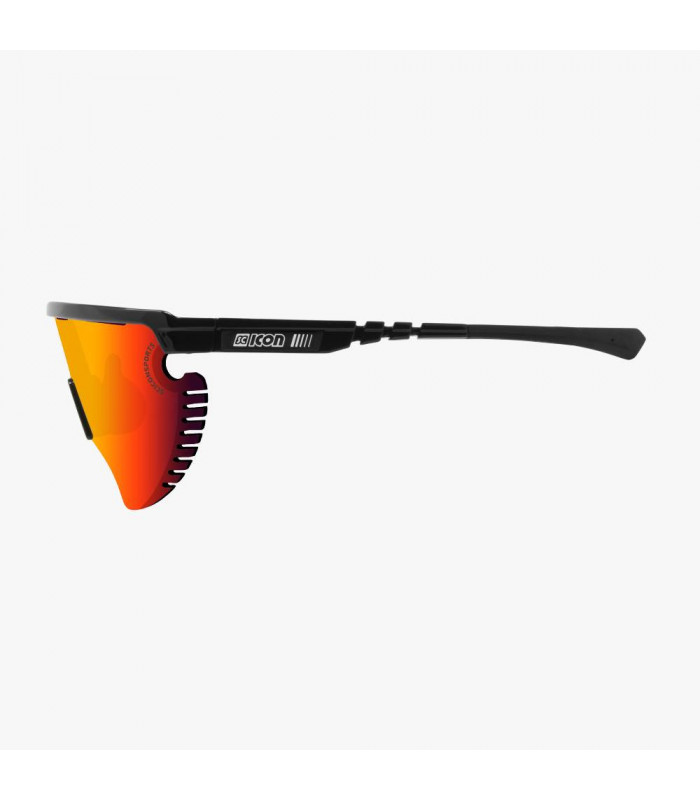 GAFAS SCICON AEROWING LAMON NEGRO BRILLANTE (LENTE MULTIESPEJO ROJA)