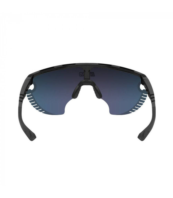 SCICON AEROWING LAMON BLACK GLOSS SUNGLASSES (MULTIMIRROR BLUE LENS)