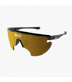 SCICON AEROWING LAMON BLACK GLOSS SUNGLASSES (MULTIMIRROR BRONZE LENS)