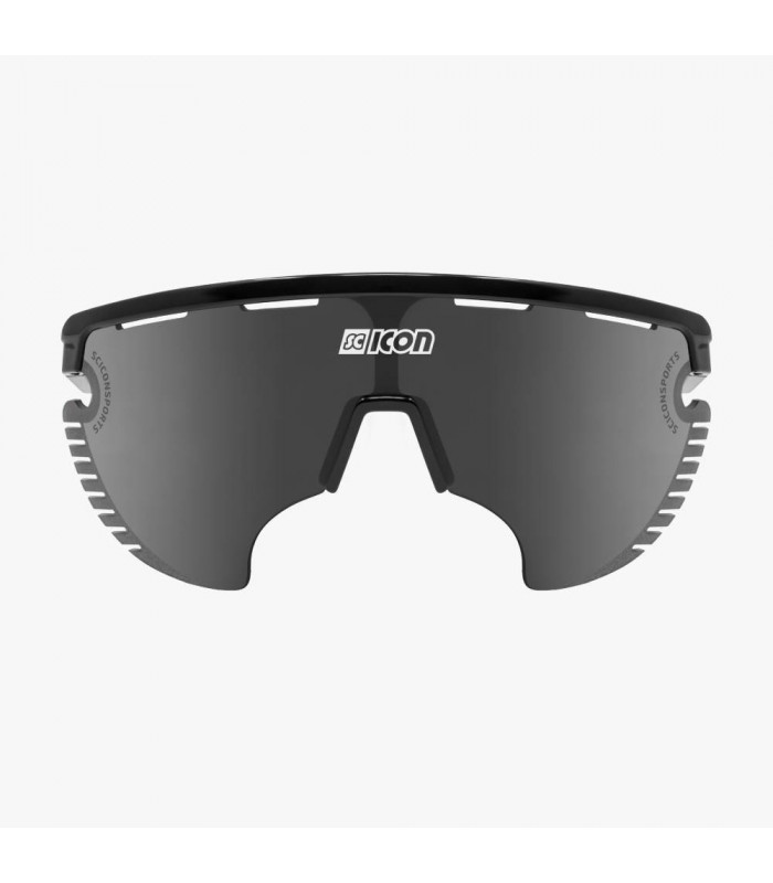 SCICON AEROWING LAMON BLACK GLOSS SUNGLASSES (MULTIMIRROR SILVER LENS)