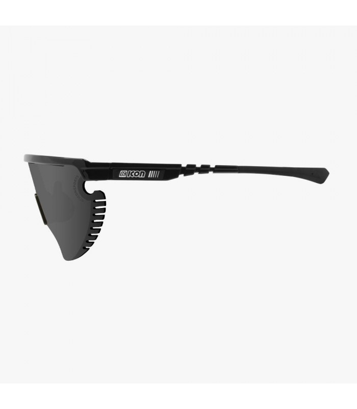 SCICON AEROWING LAMON BLACK GLOSS SUNGLASSES (MULTIMIRROR SILVER LENS)
