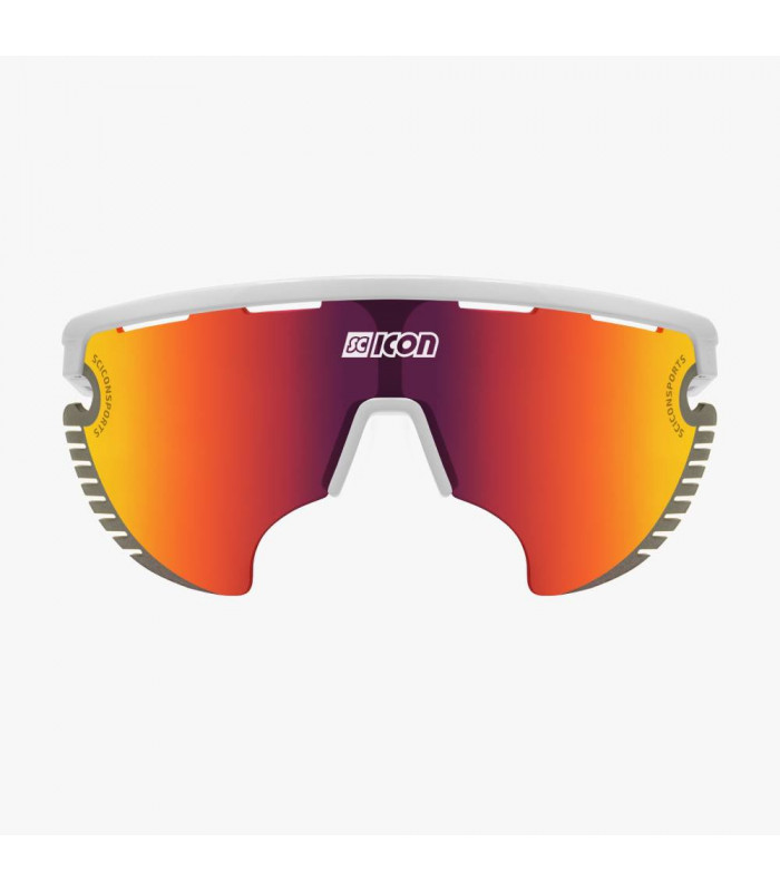 SCICON AEROWING LAMON WHITE GLOSS SUNGLASSES (MULTIMIRROR RED LENS)