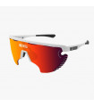 SCICON AEROWING LAMON WHITE GLOSS SUNGLASSES (MULTIMIRROR RED LENS)