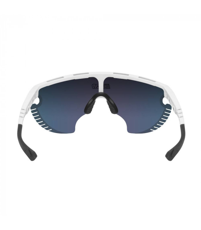 SCICON AEROWING LAMON WHITE GLOSS SUNGLASSES (MULTIMIRROR BLUE LENS)