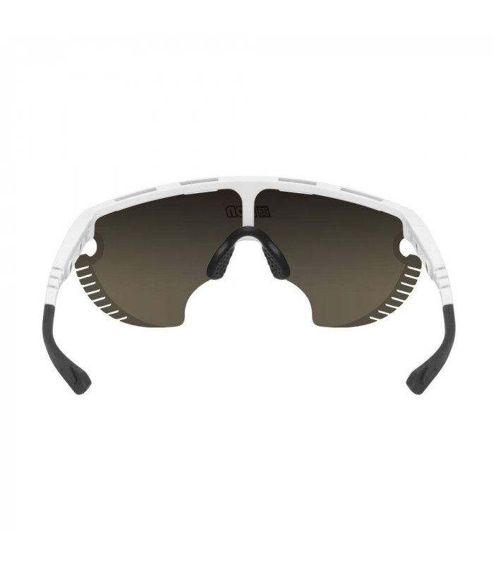 SCICON AEROWING LAMON WHITE GLOSS SUNGLASSES (MULTIMIRROR BRONZE LENS)