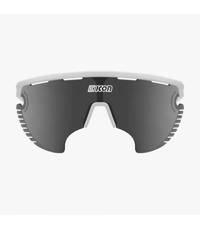 SCICON AEROWING LAMON WHITE GLOSS SUNGLASSES (MULTIMIRROR SILVER LENS)