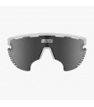 SCICON AEROWING LAMON WHITE GLOSS SUNGLASSES (MULTIMIRROR SILVER LENS)