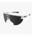 GAFAS SCICON AEROWING LAMON BLANCO BRILLANTE (LENTE MULTIESPEJO PLATA)