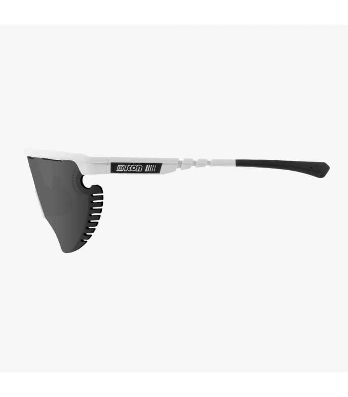 GAFAS SCICON AEROWING LAMON BLANCO BRILLANTE (LENTE MULTIESPEJO PLATA)