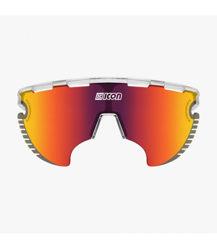 GAFAS SCICON AEROWING LAMON CRISTAL BRILLANTE (LENTE MULTIESPEJO ROJA)