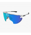 SCICON AEROWING LAMON CRYSTAL GLOSS SUNGLASSES (MULTIMIRROR BLUE LENS)