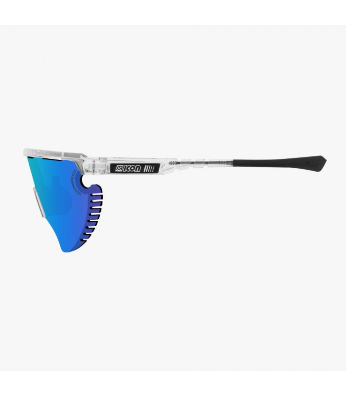 SCICON AEROWING LAMON CRYSTAL GLOSS SUNGLASSES (MULTIMIRROR BLUE LENS)