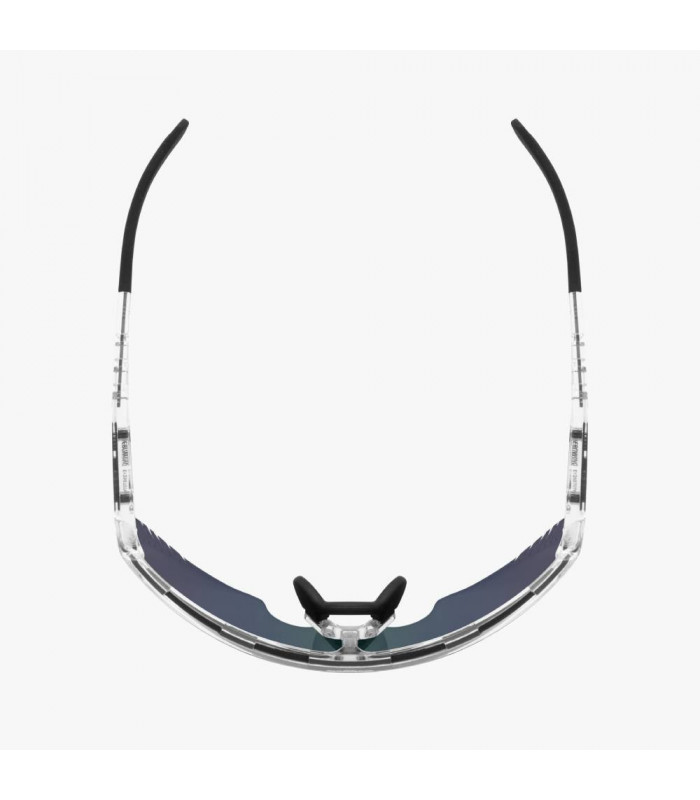 SCICON AEROWING LAMON CRYSTAL GLOSS SUNGLASSES (MULTIMIRROR BLUE LENS)