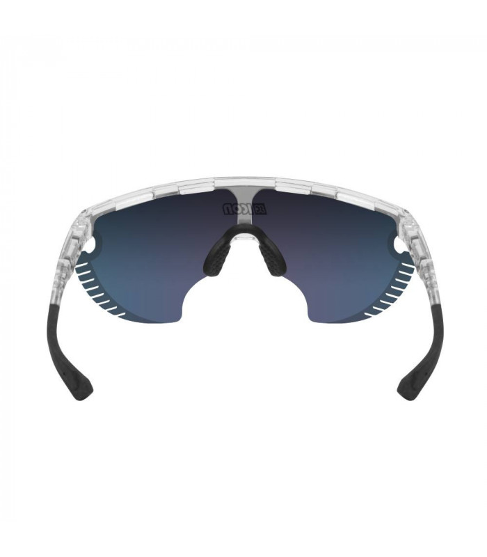 SCICON AEROWING LAMON CRYSTAL GLOSS SUNGLASSES (MULTIMIRROR BLUE LENS)