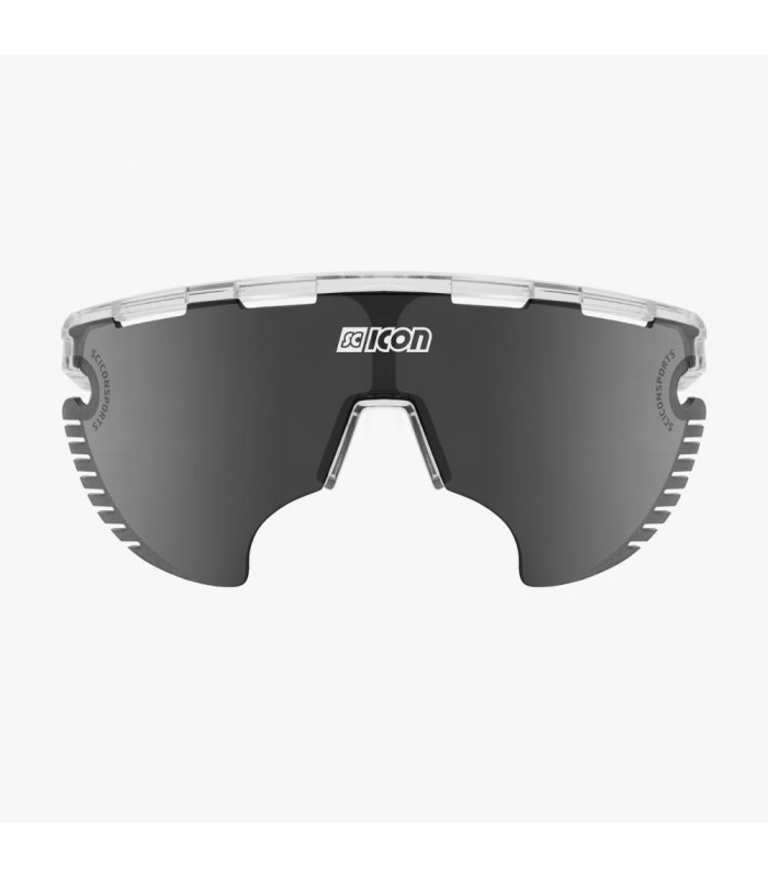 SCICON AEROWING LAMON CRYSTAL GLOSS SUNGLASSES (MULTIMIRROR SILVER LENS)