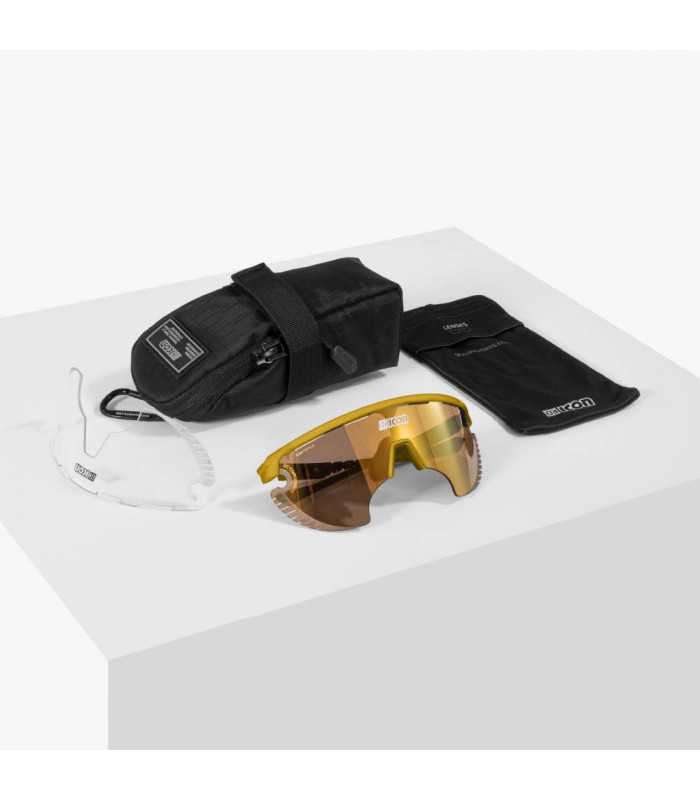 SCICON AEROWING LAMON YELLOW GLOSS SUNGLASSES (MULTIMIRROR BRONZE LENS)
