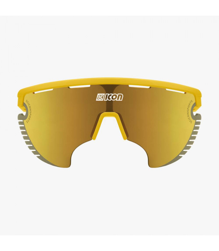 SCICON AEROWING LAMON YELLOW GLOSS SUNGLASSES (MULTIMIRROR BRONZE LENS)